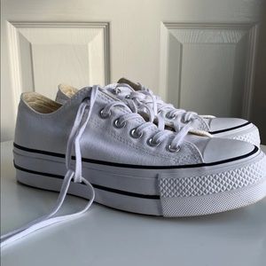 White Platform Converse
